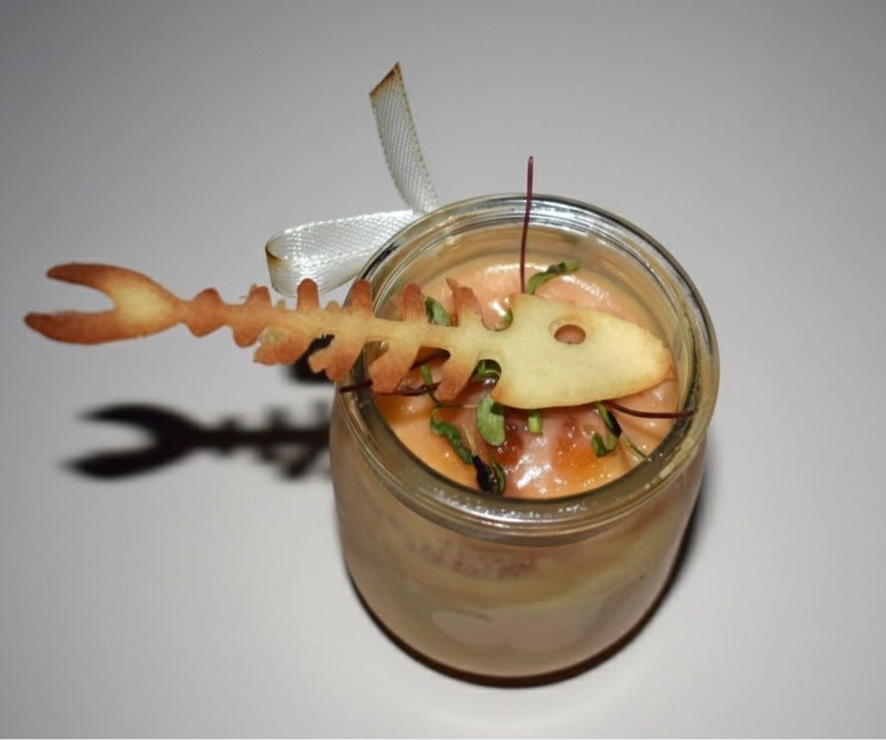 Crema de sobaos y caña tostada con toffee de Miel de&nbsp;Galicia