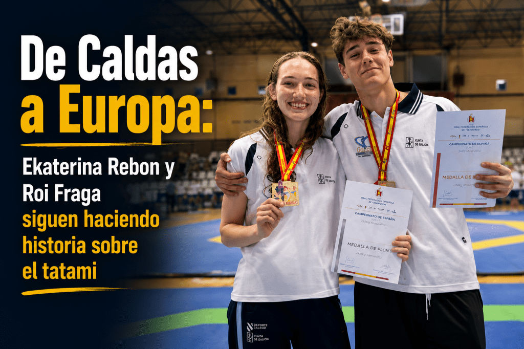 De Caldas a Europa: Ekaterina Rebon y Roi Fraga siguen haciendo historia sobre el&nbsp;tatami