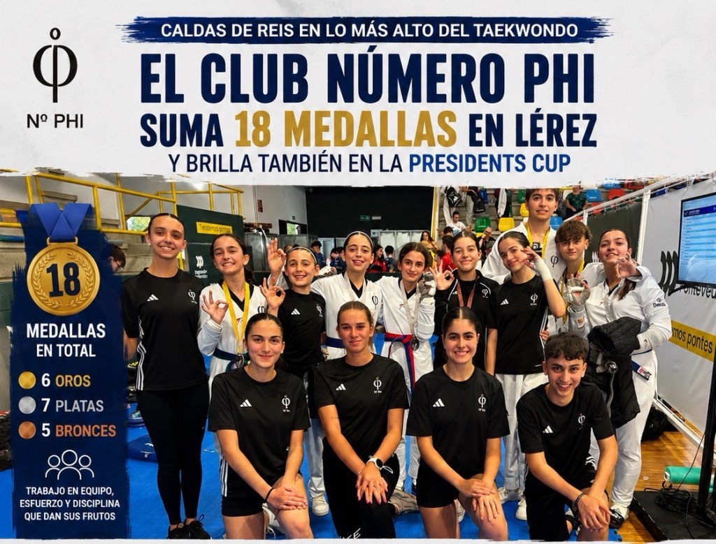 El Club Número Phi sigue haciendo historia: 18 medallas en Lérez y presencia internacional en la Presidents Cup